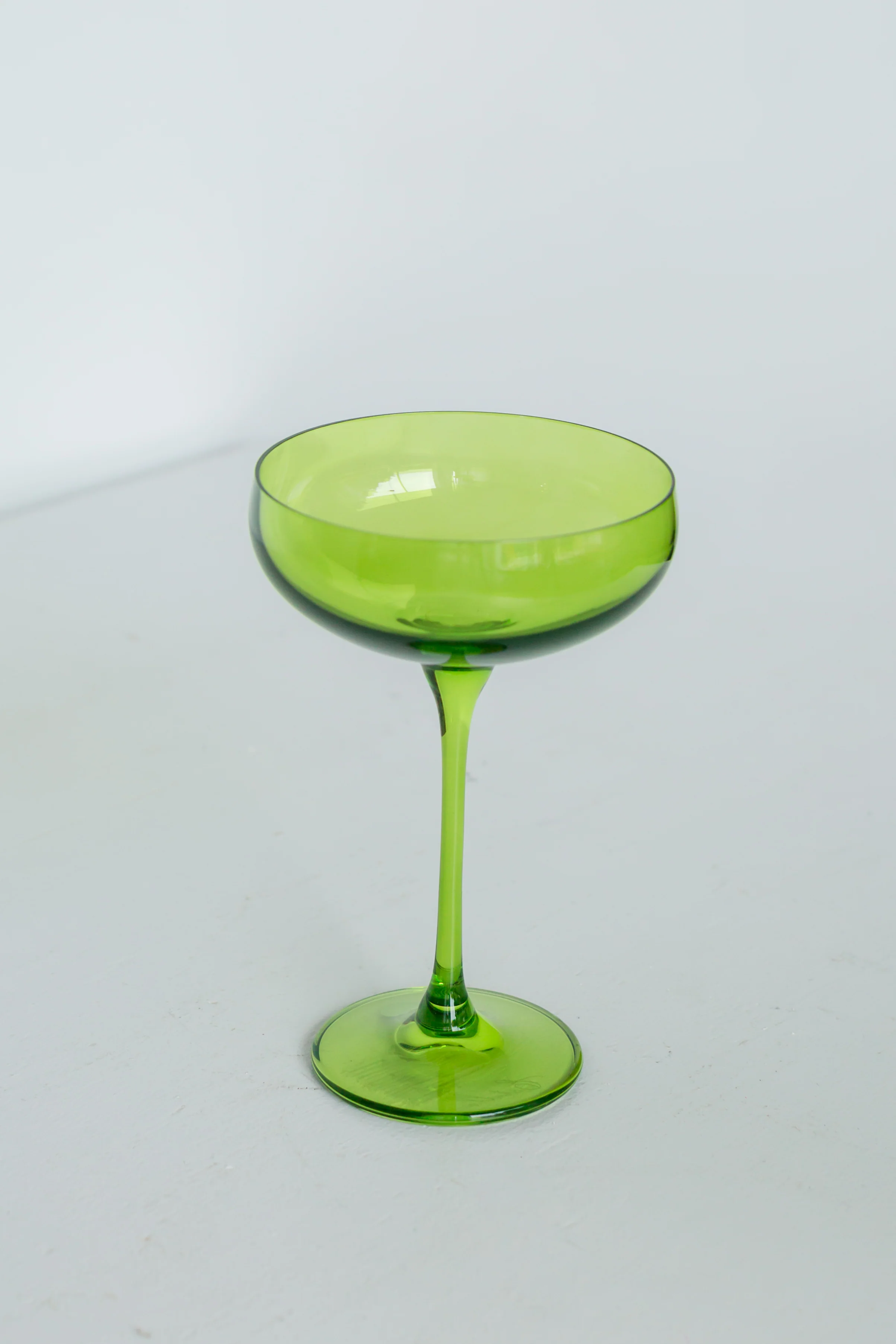 Estelle Colored Champagne Coupe Stemware - Set of 2 {Forest Green} - Image 3