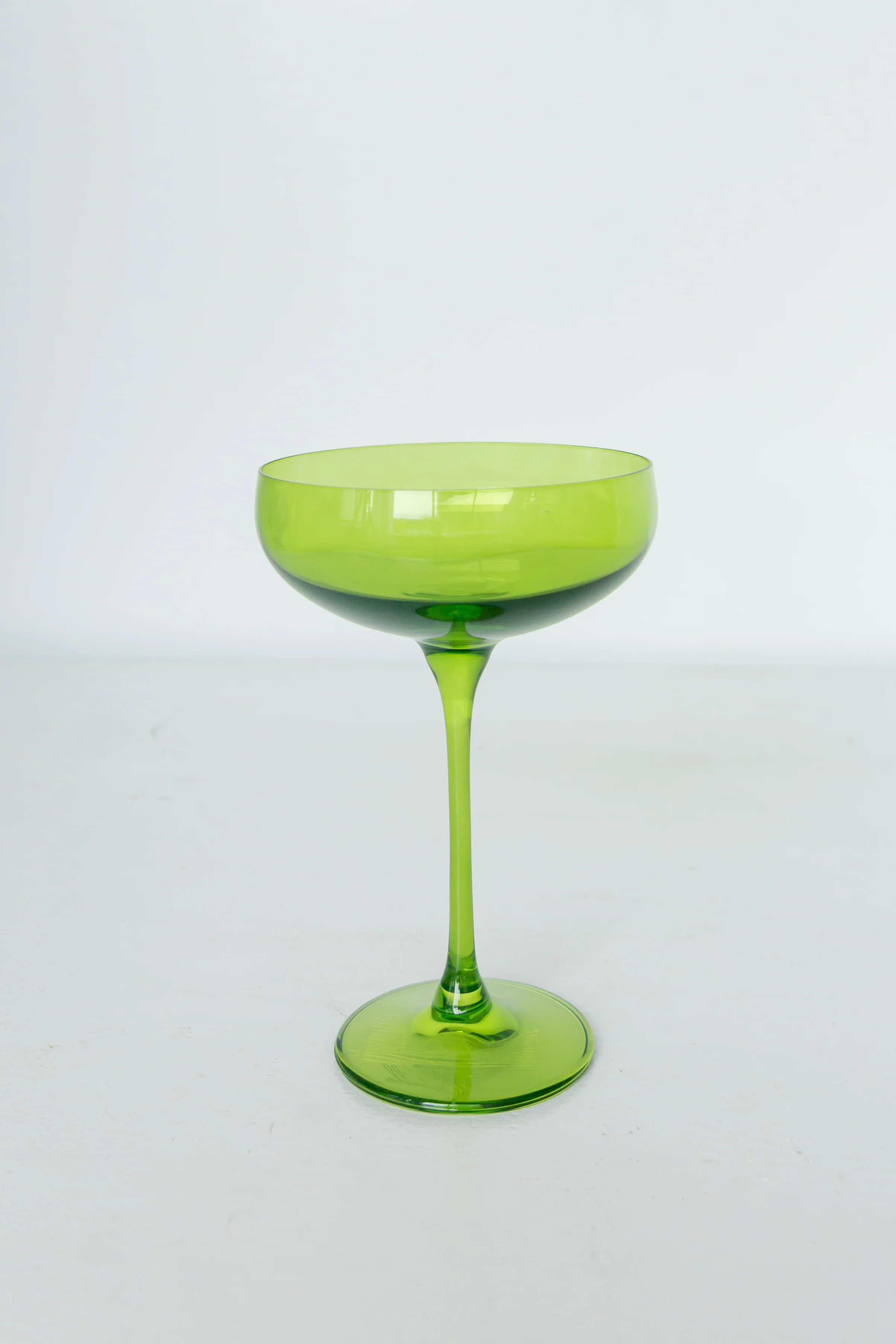 Estelle Colored Champagne Coupe Stemware - Set of 2 {Forest Green} - Image 4