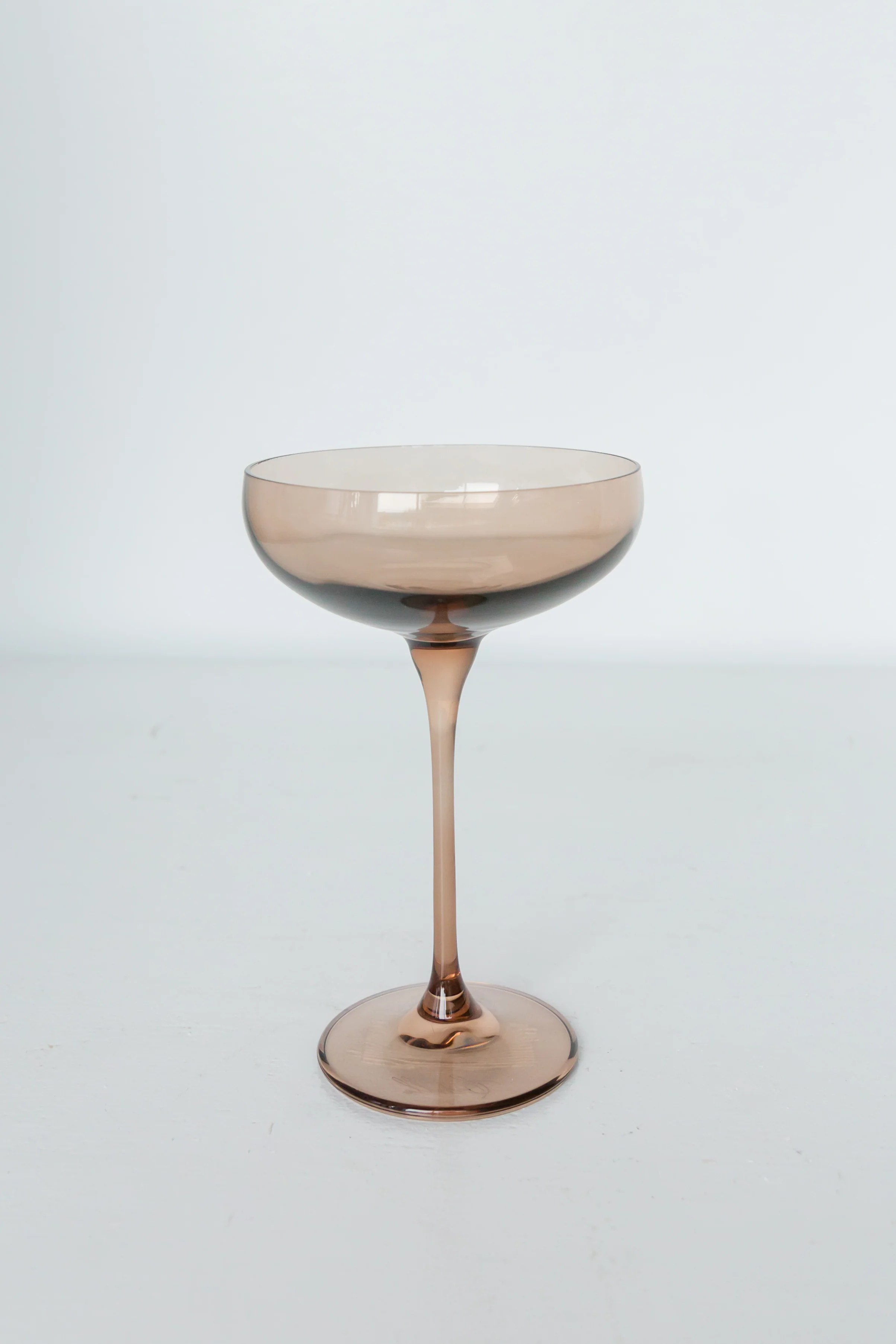 Estelle Colored Champagne Coupe Stemware - Set of 6 {Mocha Mousse (Our Amber Smoke)} - Image 4