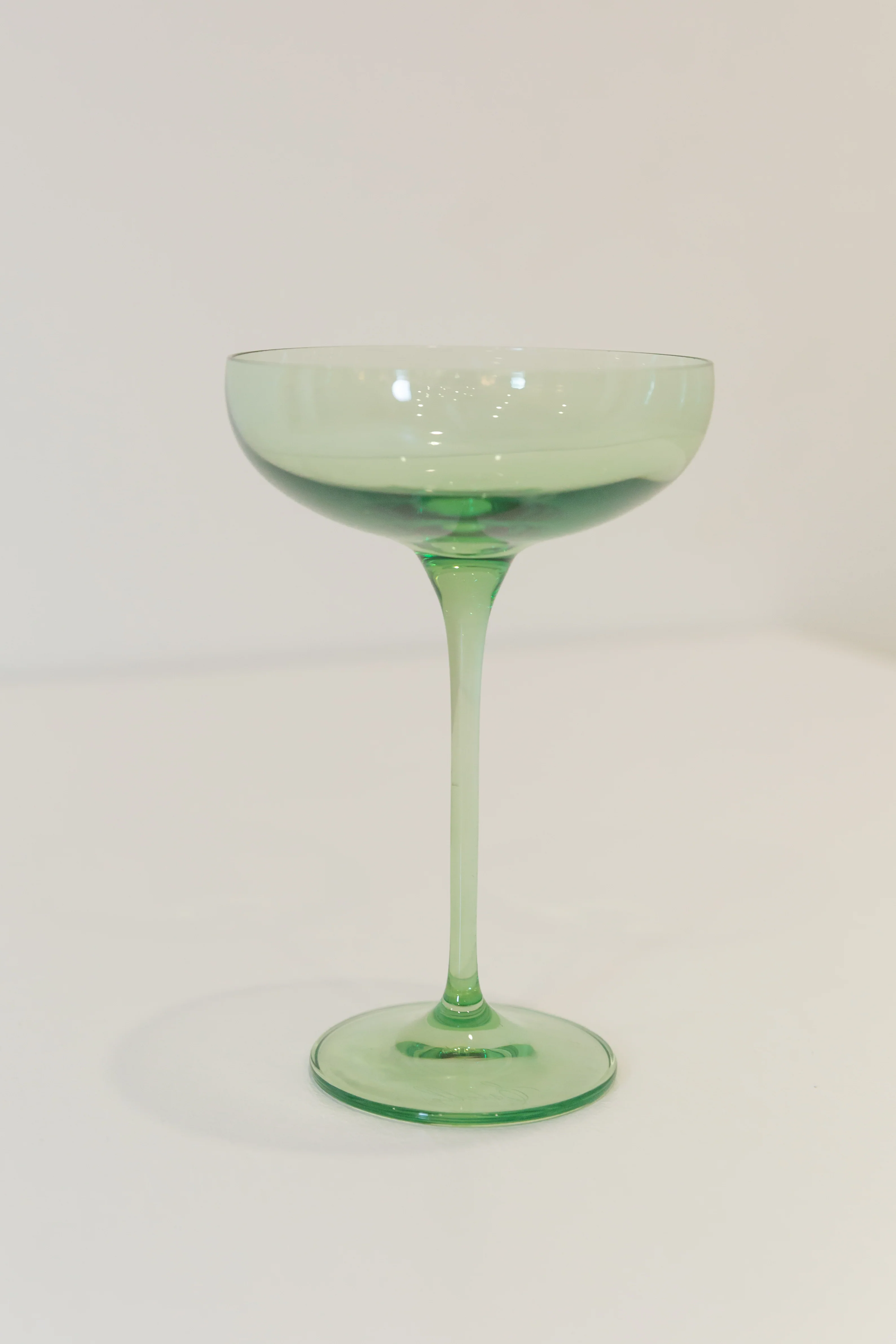 Estelle Colored Champagne Coupe Stemware - Set of 6 {Mint Green} - Image 4