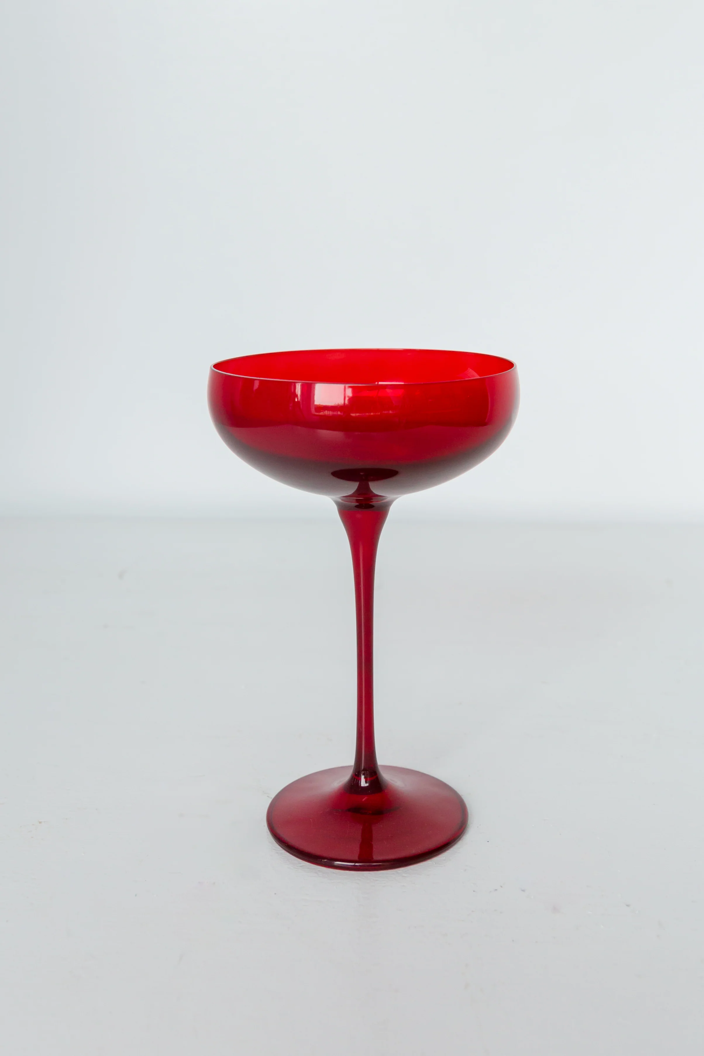 Estelle Colored Champagne Coupe Stemware - Set of 6 {Red} - Image 9