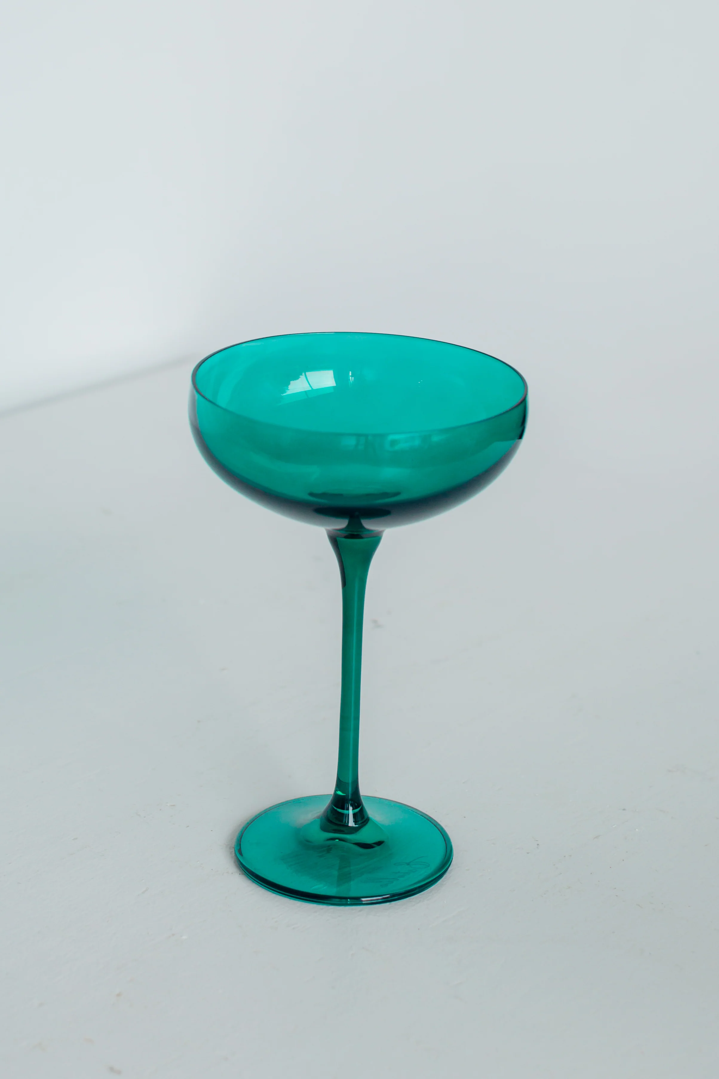 Estelle Colored Champagne Coupe Stemware - Set of 6 {Emerald Green} - Image 3