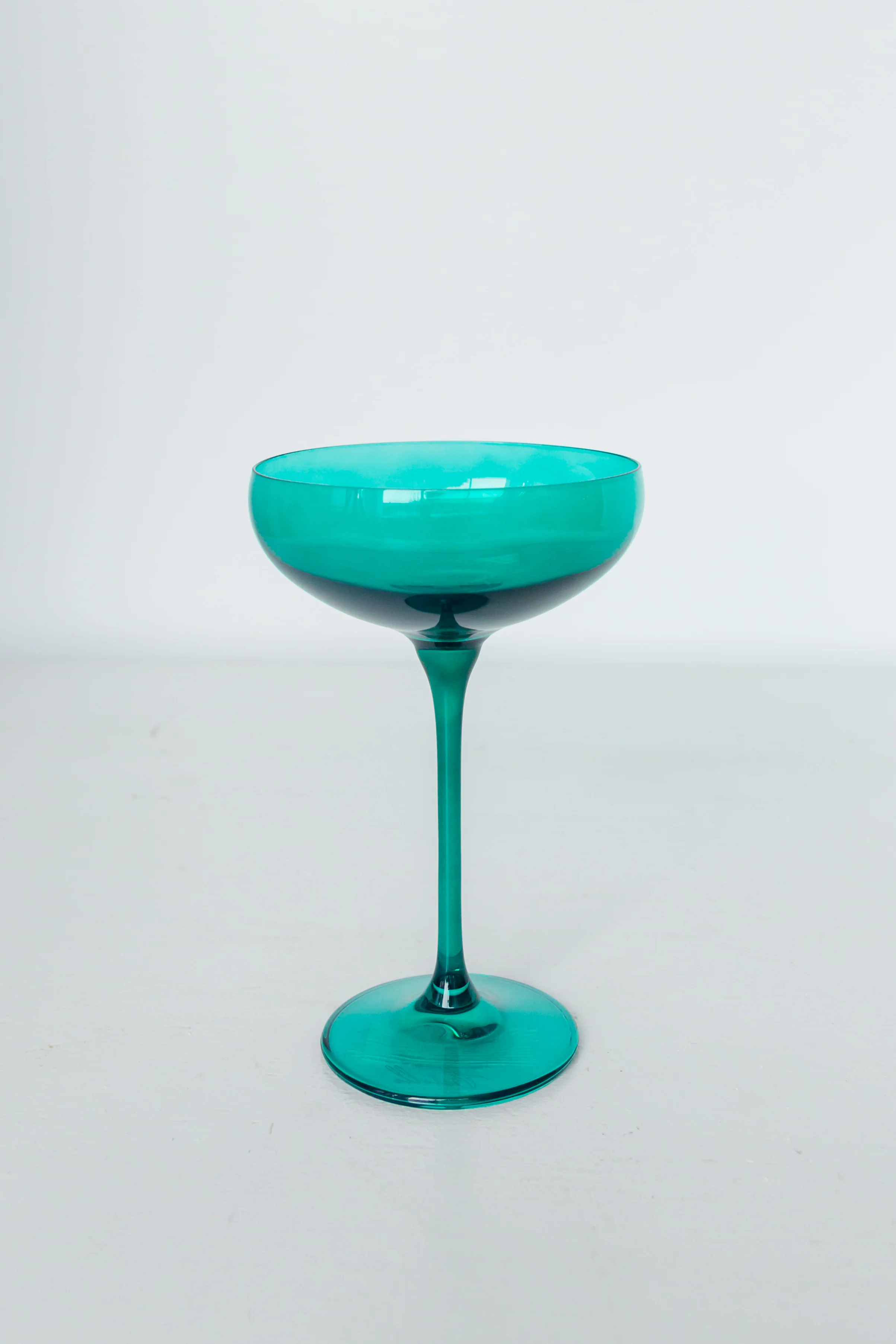 Estelle Colored Champagne Coupe Stemware - Set of 6 {Emerald Green} - Image 9