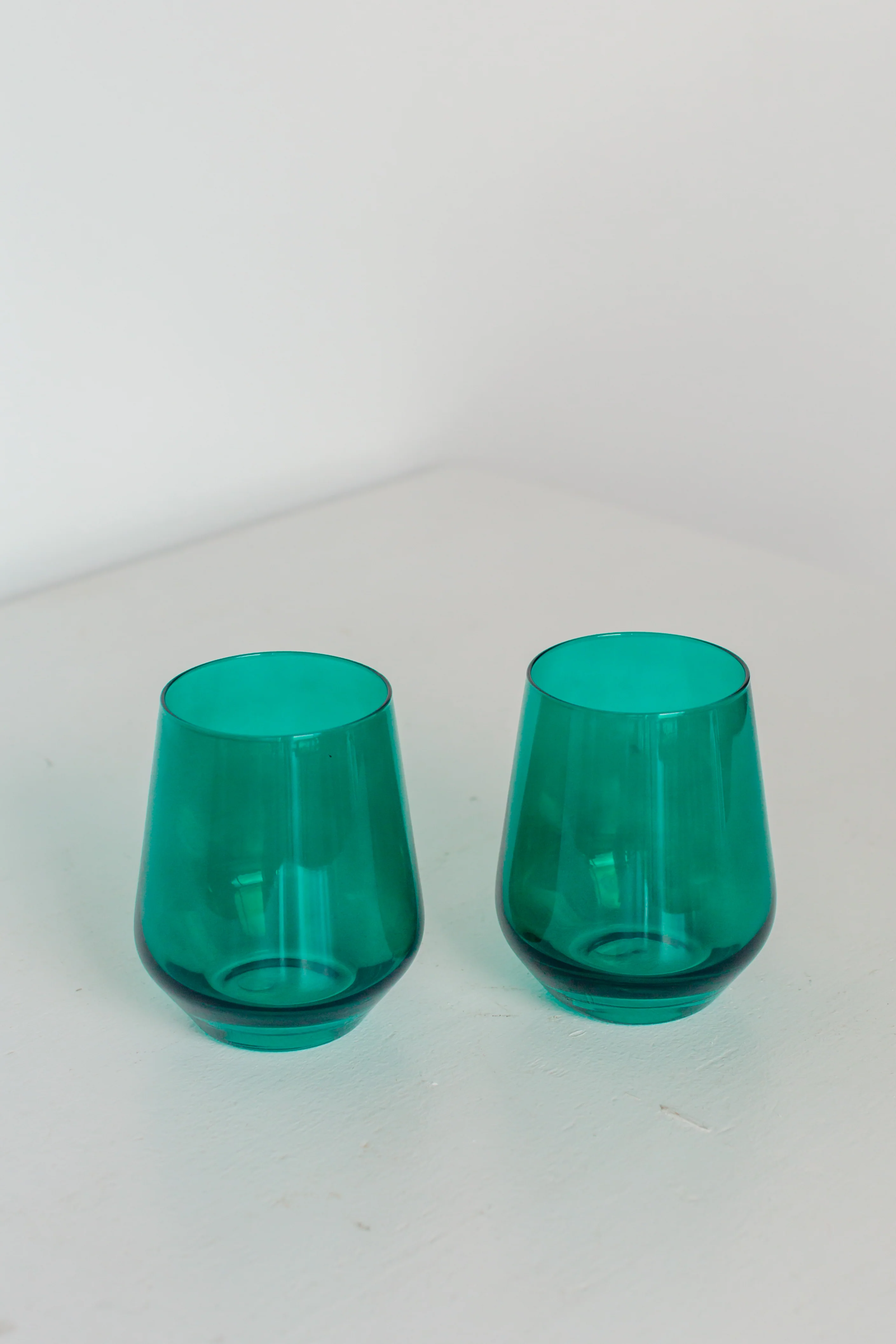 Estelle Colored Wine Stemless - Set of 6 {Emerald Green} - Image 5