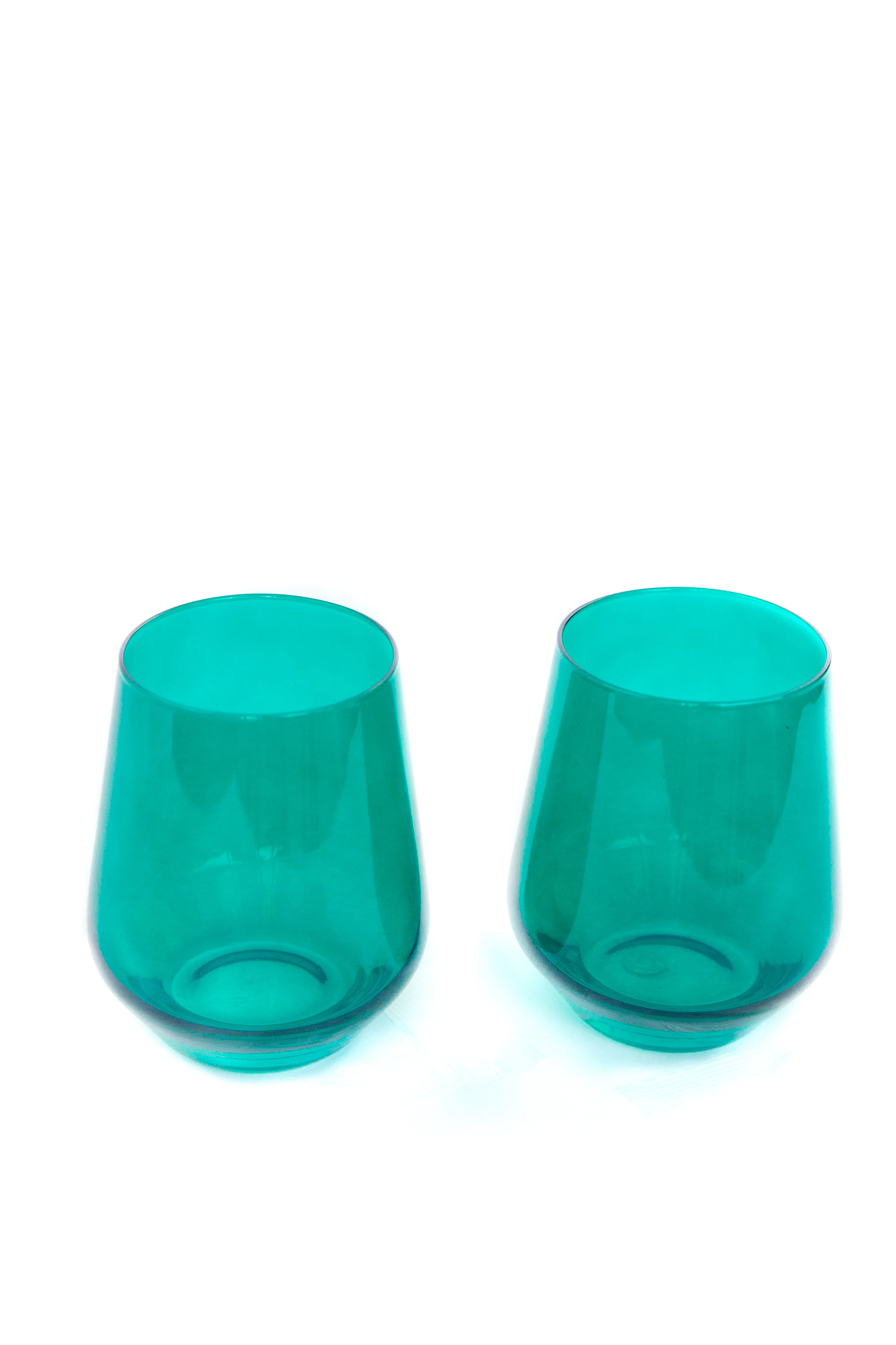 Estelle Colored Wine Stemless - Set of 6 {Emerald Green} - Image 9