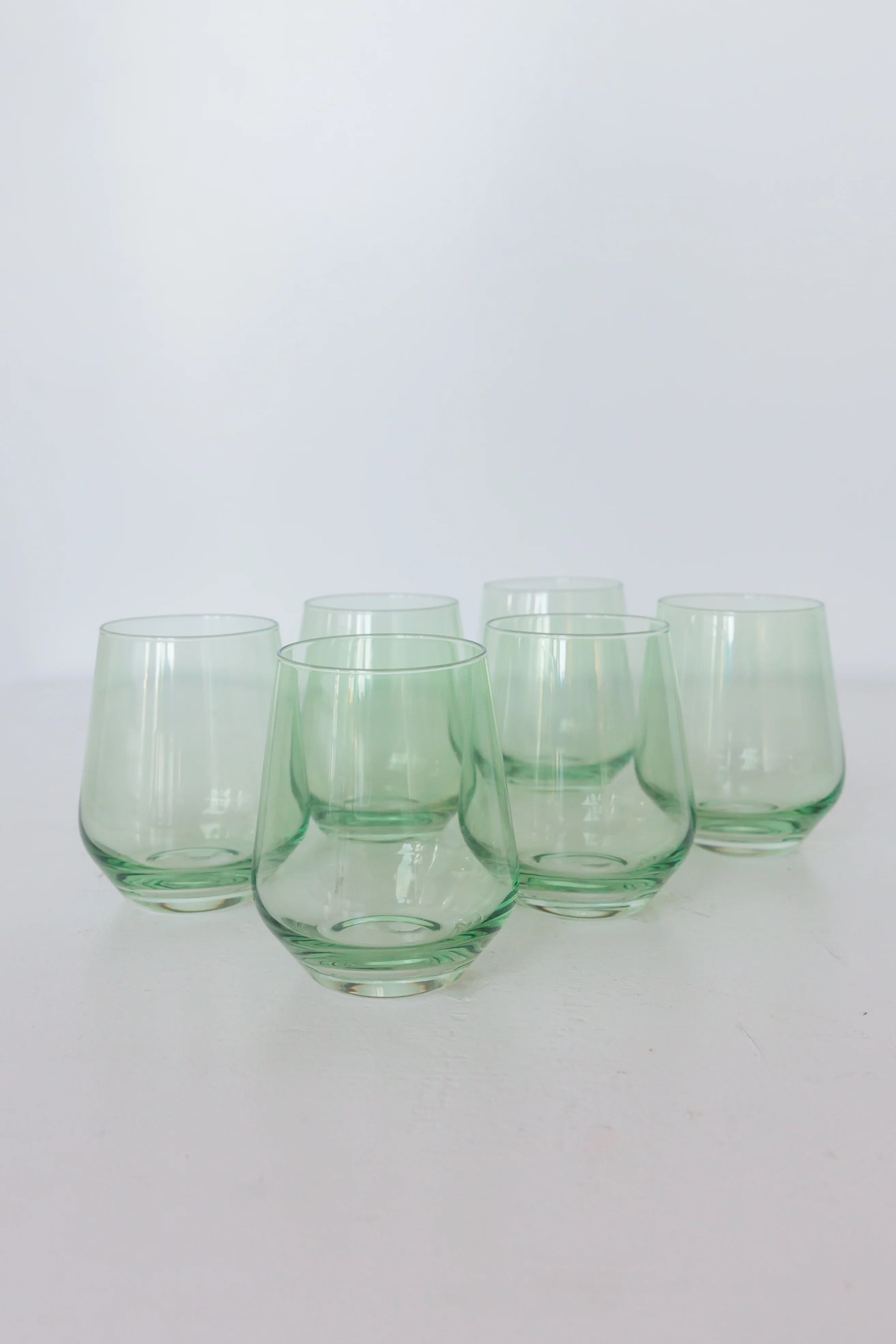 Estelle Colored Wine Stemless - Set of 6 {Mint Green} - Image 4