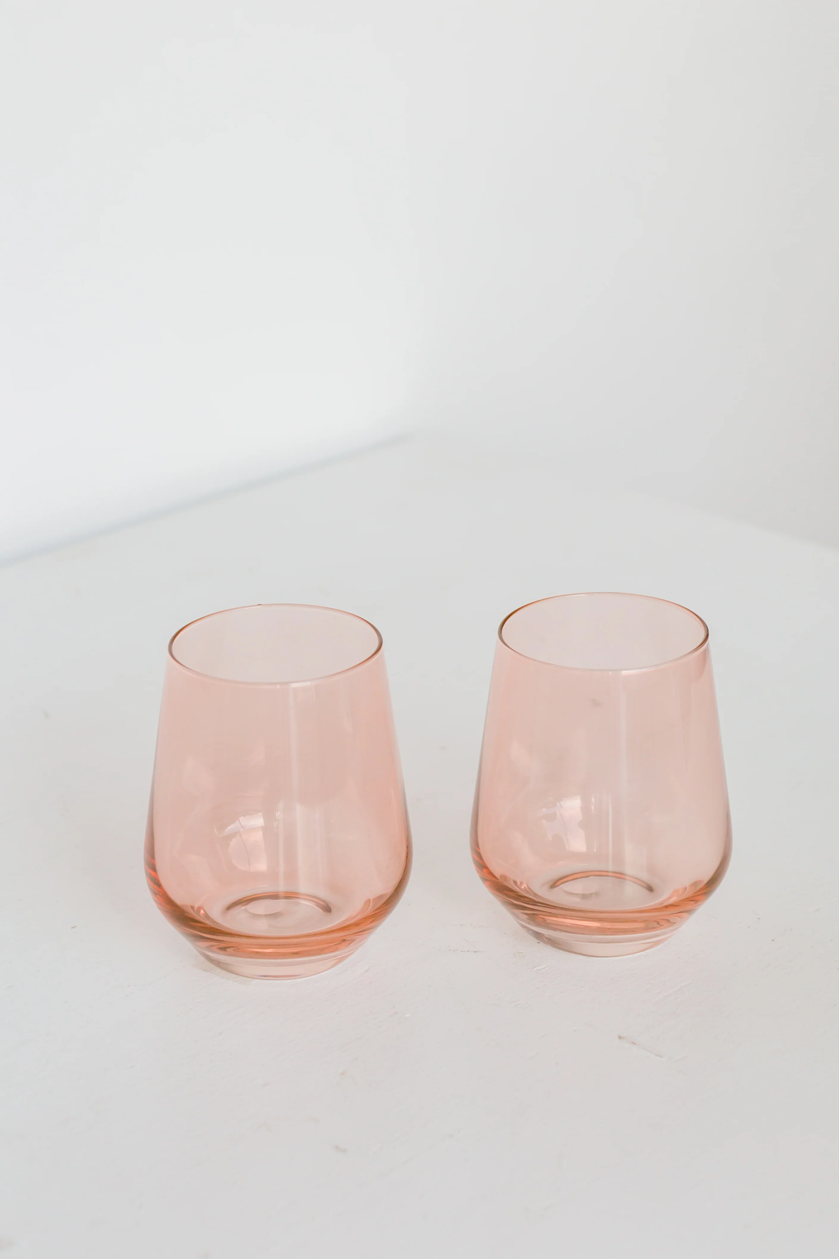 Estelle Colored Wine Stemless - Set of 2 {Blush Pink} - Image 3