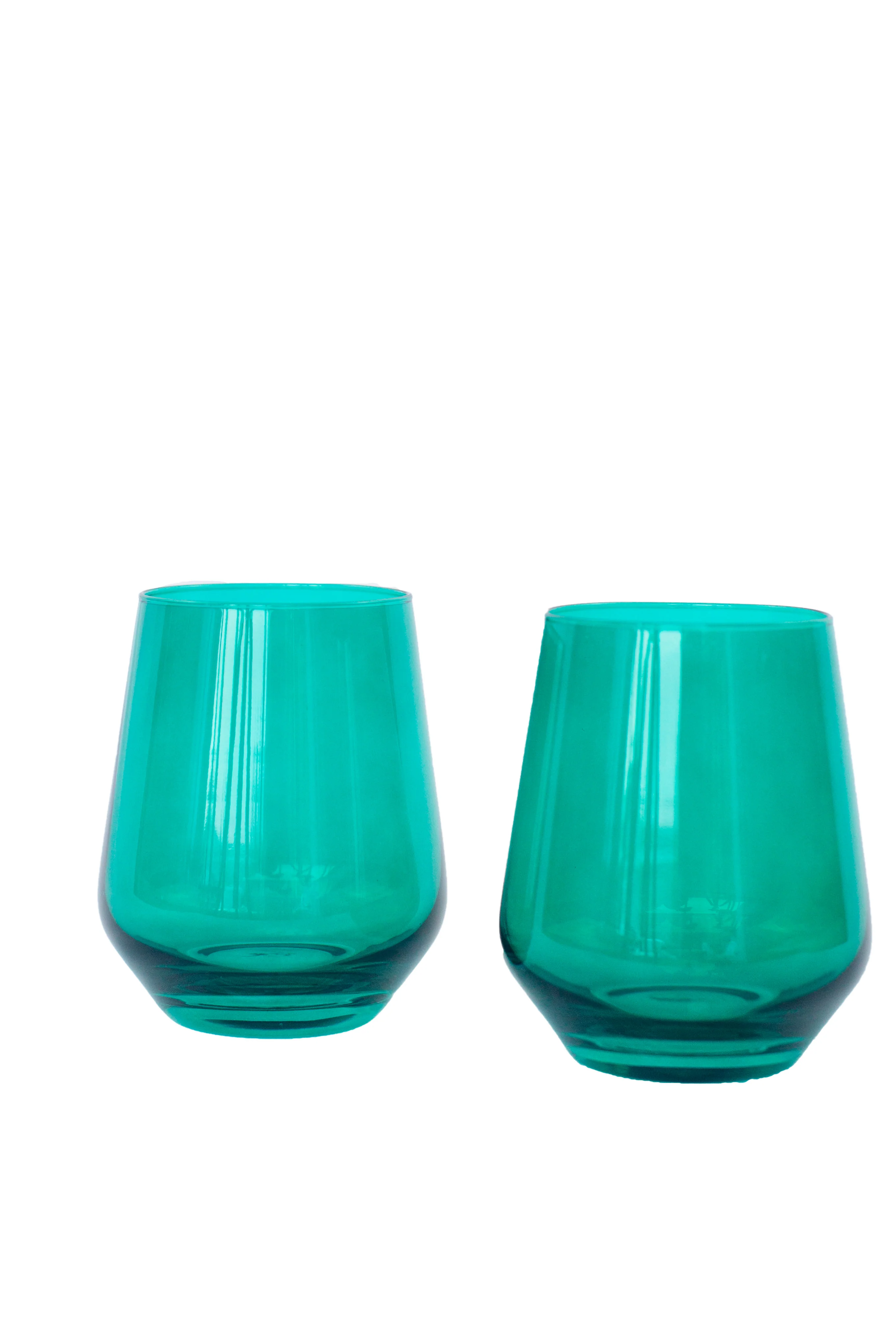 Estelle Colored Wine Stemless - Set of 2 {Emerald Green} - Image 5