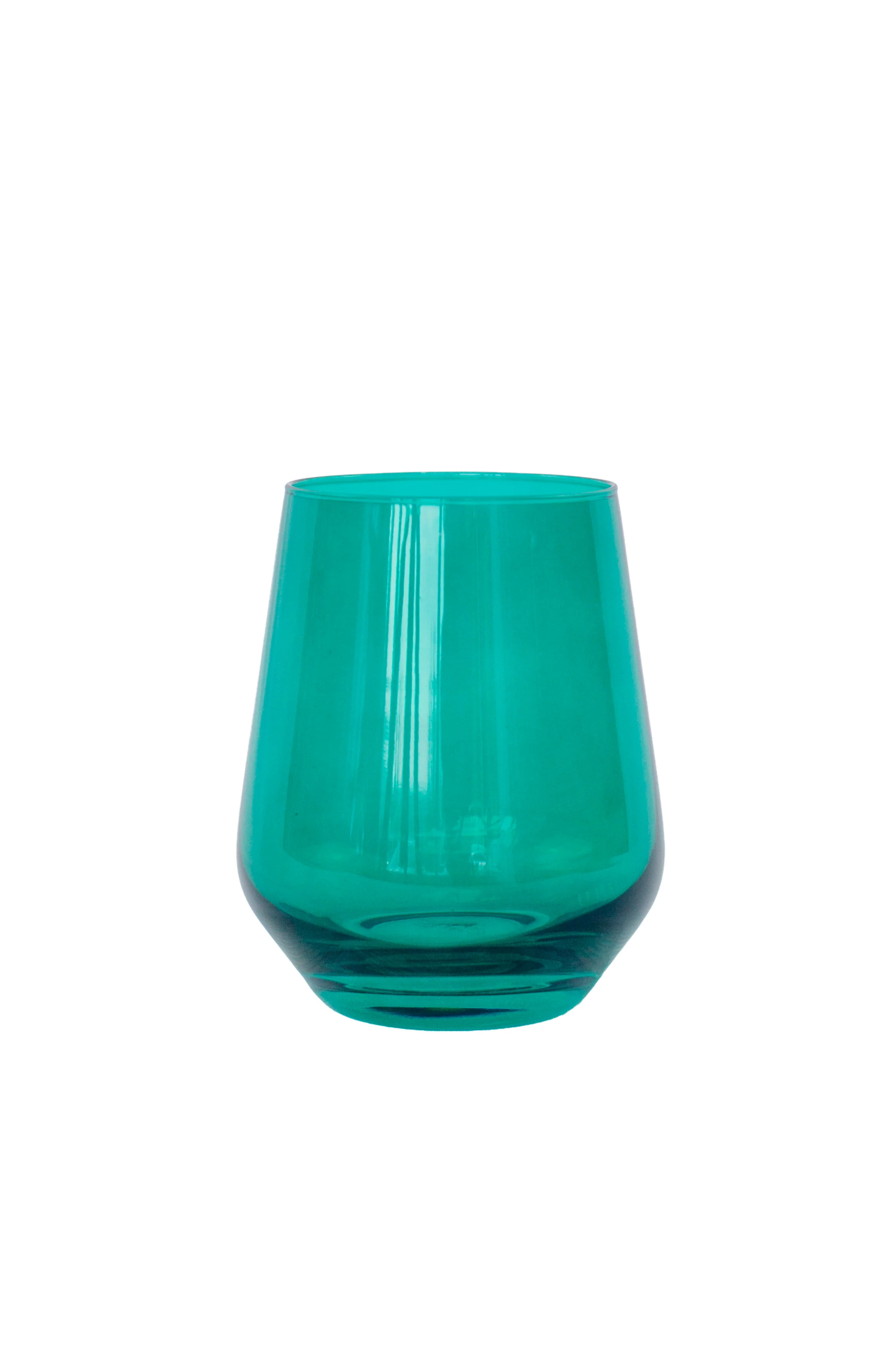 Estelle Colored Wine Stemless - Set of 2 {Emerald Green} - Image 6